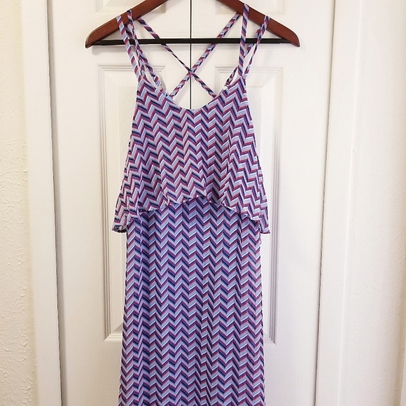 Beautiful Chevron Maxi Dress - Picture 3 of 12